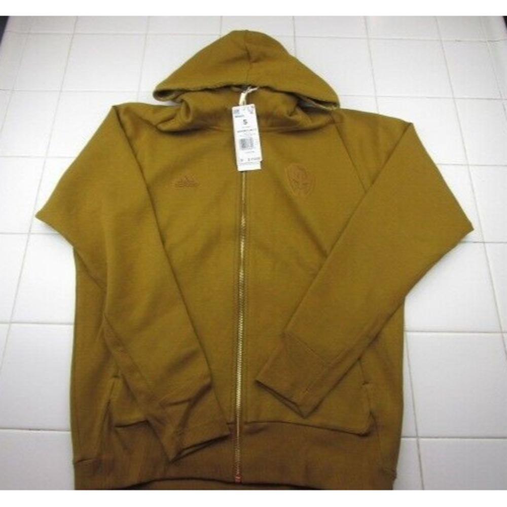 Adidas IM8085 Patrick Mahomes ZNE Gold Hoodie Jacket Full Zip Men's Small
